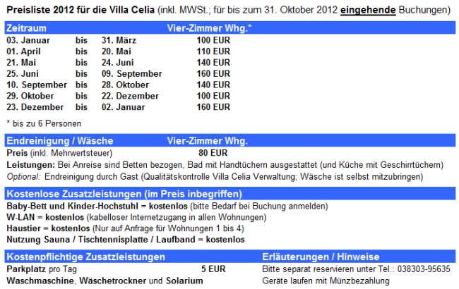 Preise2011-VS-FerienwohnungenSellin-Whg13 FerienwohnungenSellin Wohnung 13