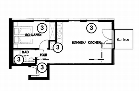 Ferienwohnung Sellin Grundriss 3