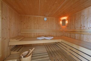 Sauna in der Villa Celia – für alle Gäste nutzbar